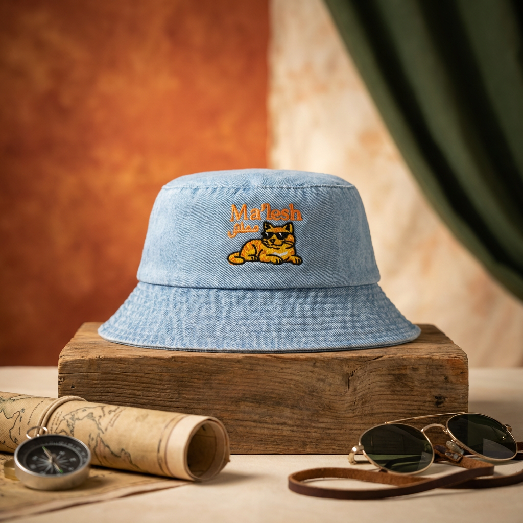 MA’LESH Denim Bucket Hat