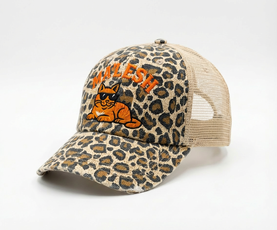 Ma’lesh Leopard Distressed Hat