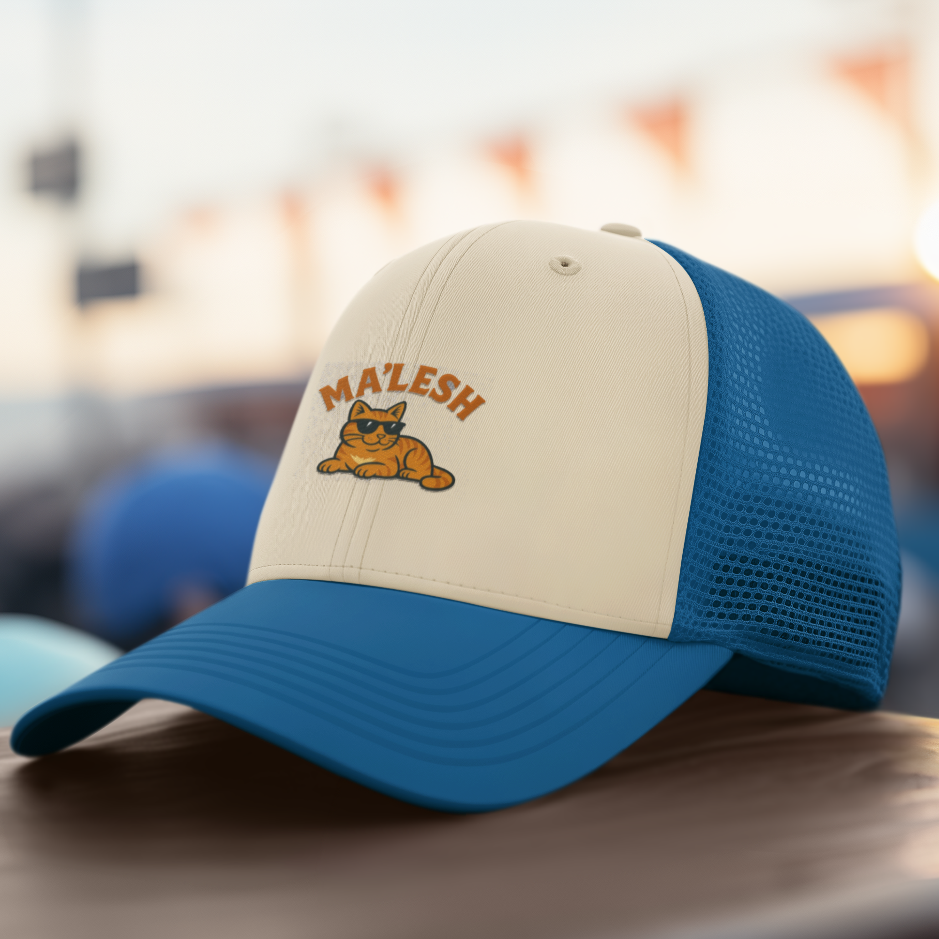 Ma'lesh Blue Trucker Hat